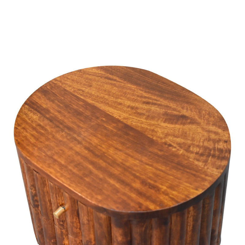 Stripe Chestnut nightstand