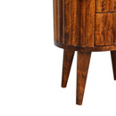 Stripe Chestnut nightstand