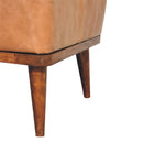 Tan Buffalo Leather Tan Footstool Artisan