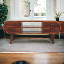 Chestnut Circular Media Unit Artisan