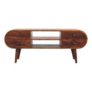 Chestnut Circular Media Unit Artisan