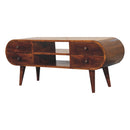 Chestnut Circular Media Unit Artisan
