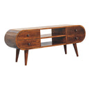 Chestnut Circular Media Unit Artisan