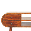 Chestnut Circular Media Unit Artisan