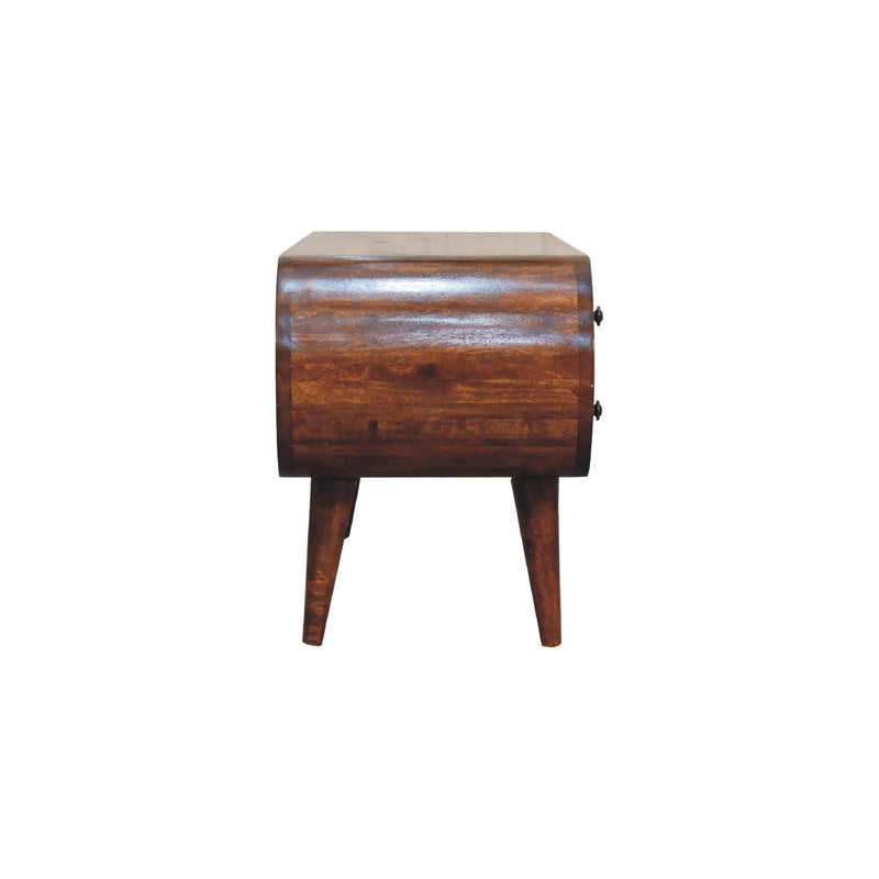 Chestnut Circular Media Unit Artisan