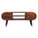 Chestnut Circular Media Unit Artisan