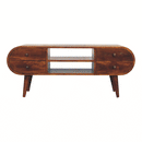 Chestnut Circular Media Unit Artisan