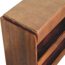 Buffalo Hide Pull out Chestnut Shoe Storage Bench Artisan