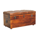 Buffalo Hide Chestnut Storage Trunk Artisan