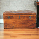 Buffalo Hide Chestnut Storage Trunk Artisan