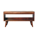 Chestnut Bench with Brown Leather Seatpad Artisan