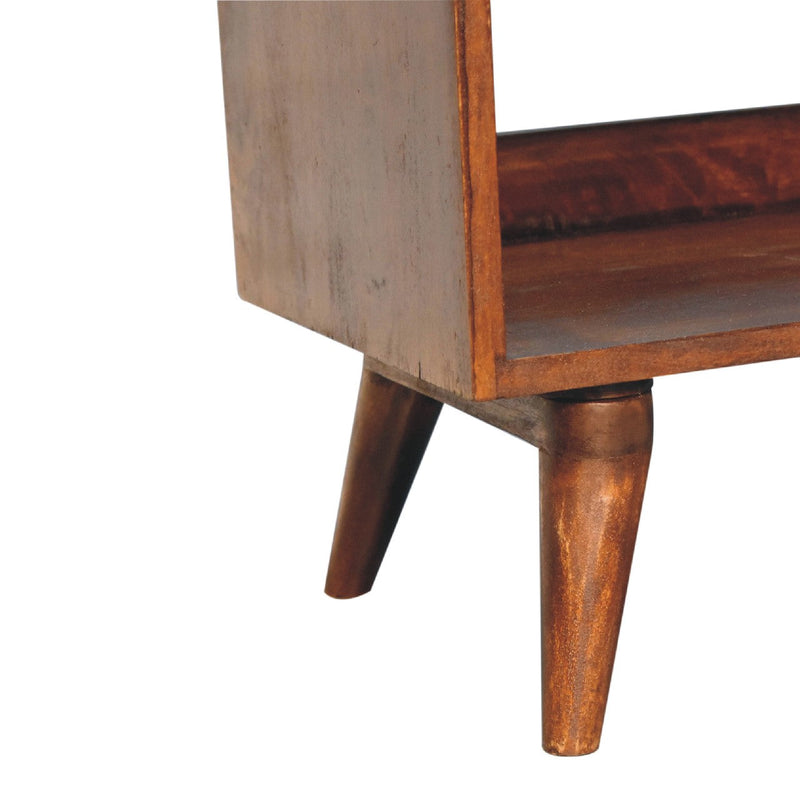 Chestnut Bench with Brown Leather Seatpad Artisan