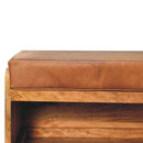 Buffalo Hide Oak-ish Shoe Storage Bench Artisan