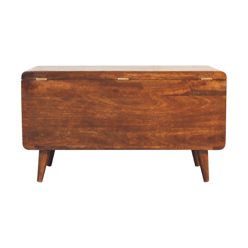 Curved Chestnut Blanket Box Artisan