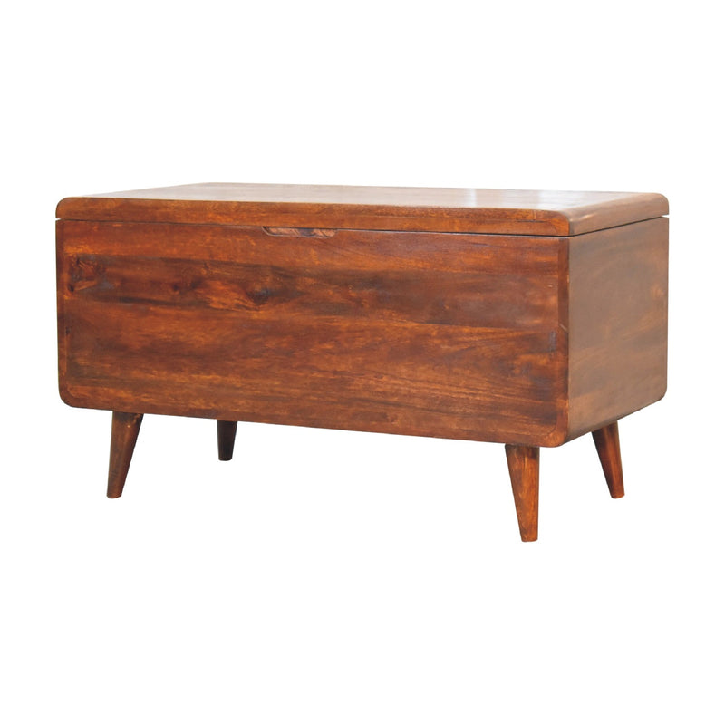 Curved Chestnut Blanket Box Artisan