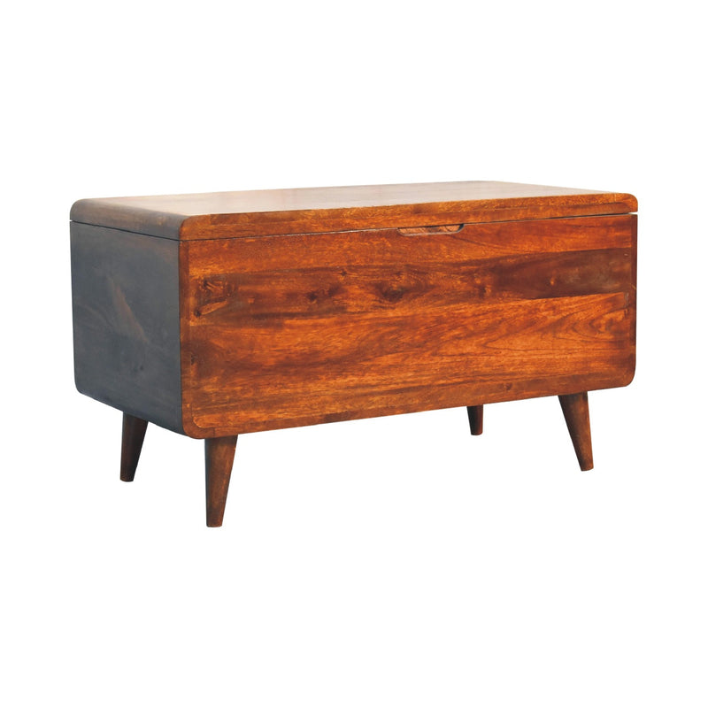 Curved Chestnut Blanket Box Artisan