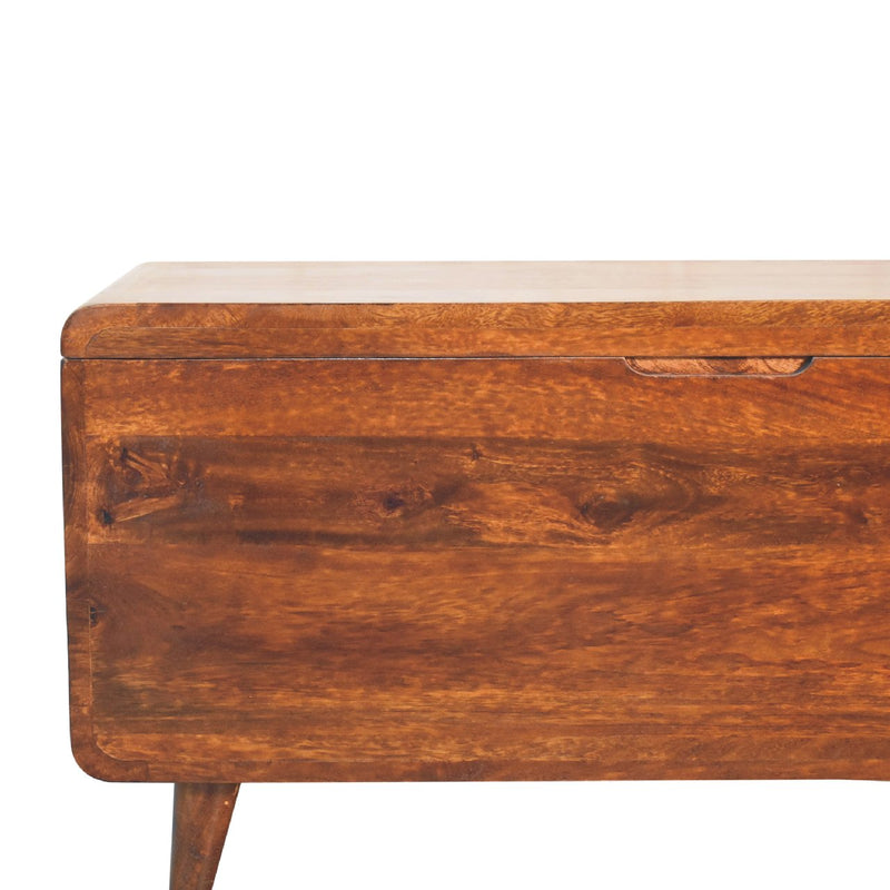 Curved Chestnut Blanket Box Artisan