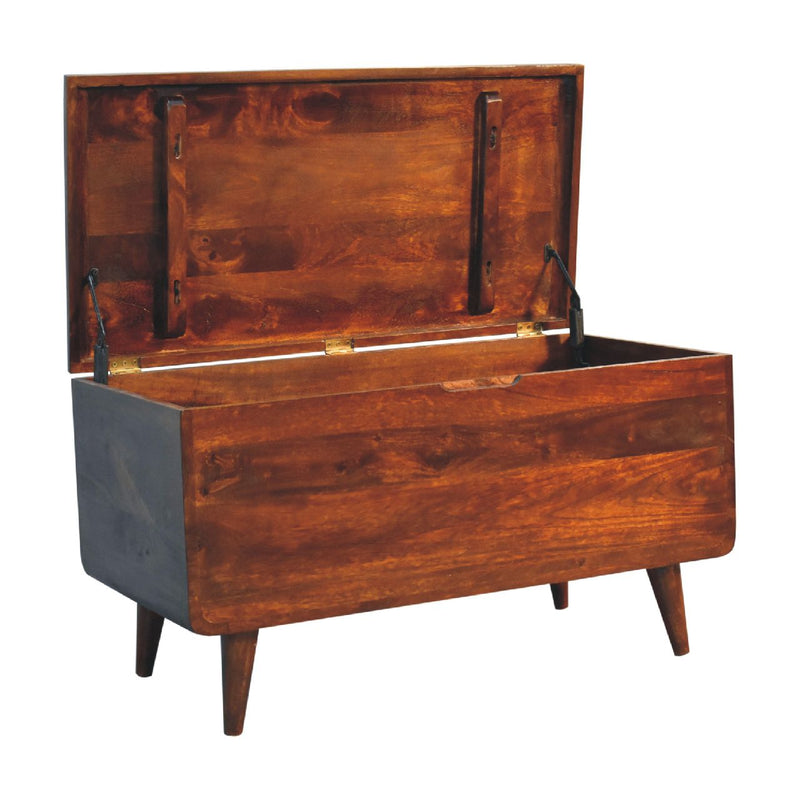 Curved Chestnut Blanket Box Artisan