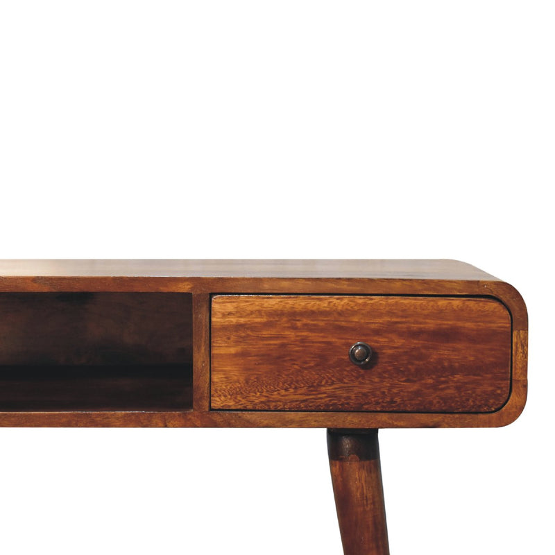 Curved Chestnut Writing Desk Artisan