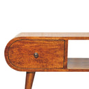 Chestnut Circular TV Unit Artisan