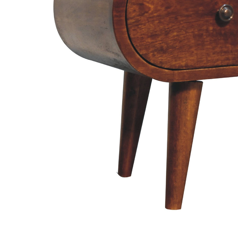 Chestnut Circular TV Unit Artisan