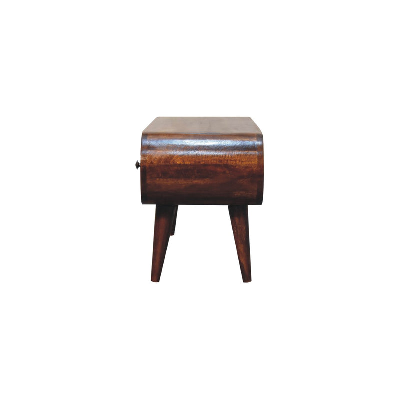 Chestnut Circular TV Unit Artisan