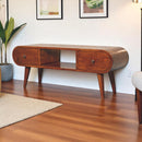 Curved Chestnut nightstand Artisan