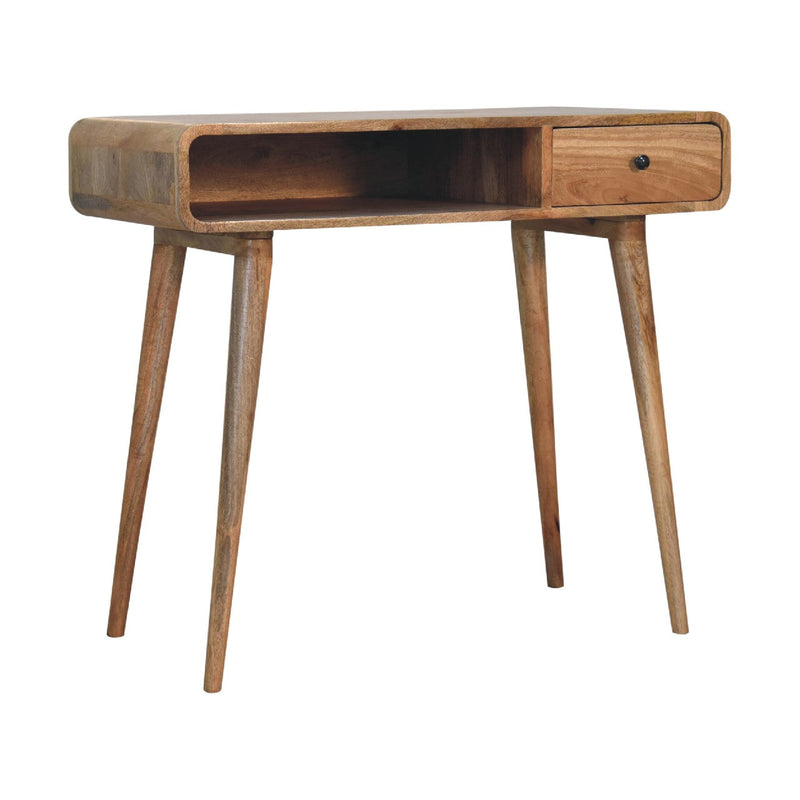 Curved Oak-ish Writing Desk Artisan