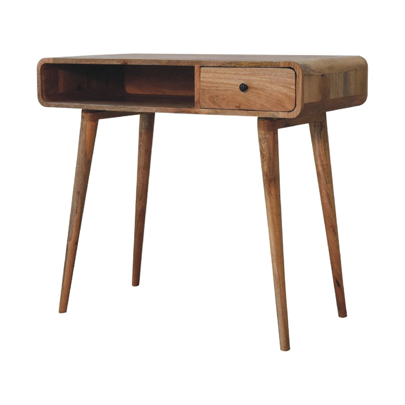 Curved Oak-ish Writing Desk Artisan
