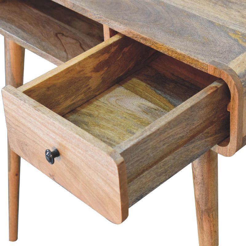 Curved Oak-ish Writing Desk Artisan