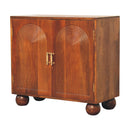 Chestnut Carved Ball Cabinet Artisan