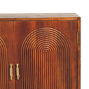 Chestnut Carved Ball Cabinet Artisan