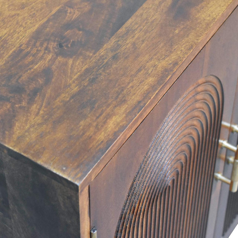 Chestnut Carved Ball Cabinet Artisan