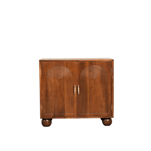 Chestnut Carved Ball Cabinet Artisan