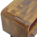 Chestnut Nordic Style One Drawer & One Open Slot Console Table Artisan