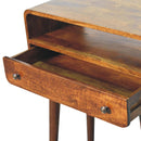Chestnut Nordic Style One Drawer & One Open Slot Console Table Artisan