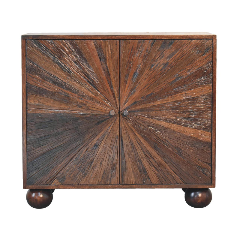 Sunrise Ball Walnut Cabinet