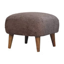 Mocha Faux Fur Square Stool Artisan