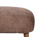 Mocha Faux Fur Square Stool Artisan