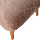 Mocha Faux Fur Square Stool Artisan