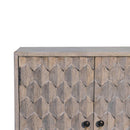 Mini Pineapple Carved Stone Finish Cabinet