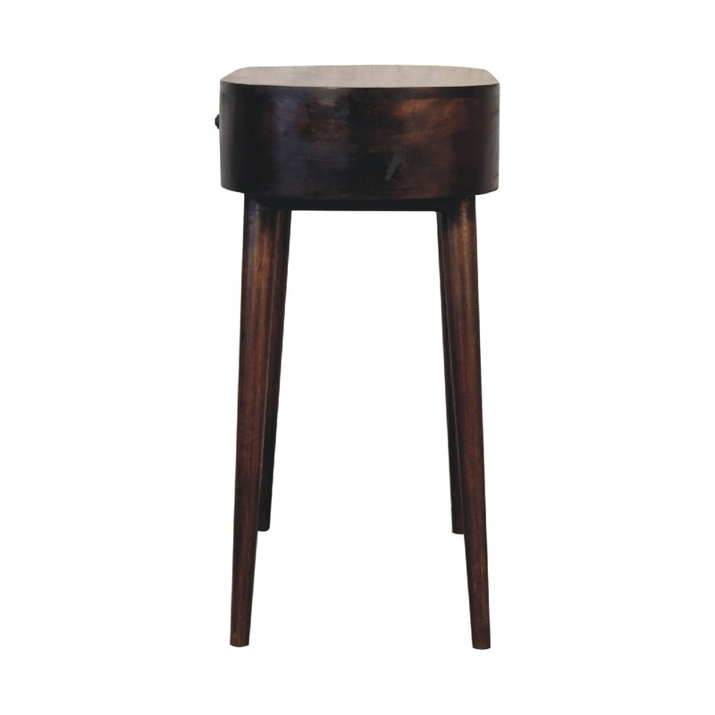 Light Walnut Curved Edge Console Table Artisan