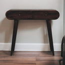 Light Walnut Curved Edge Console Table Artisan