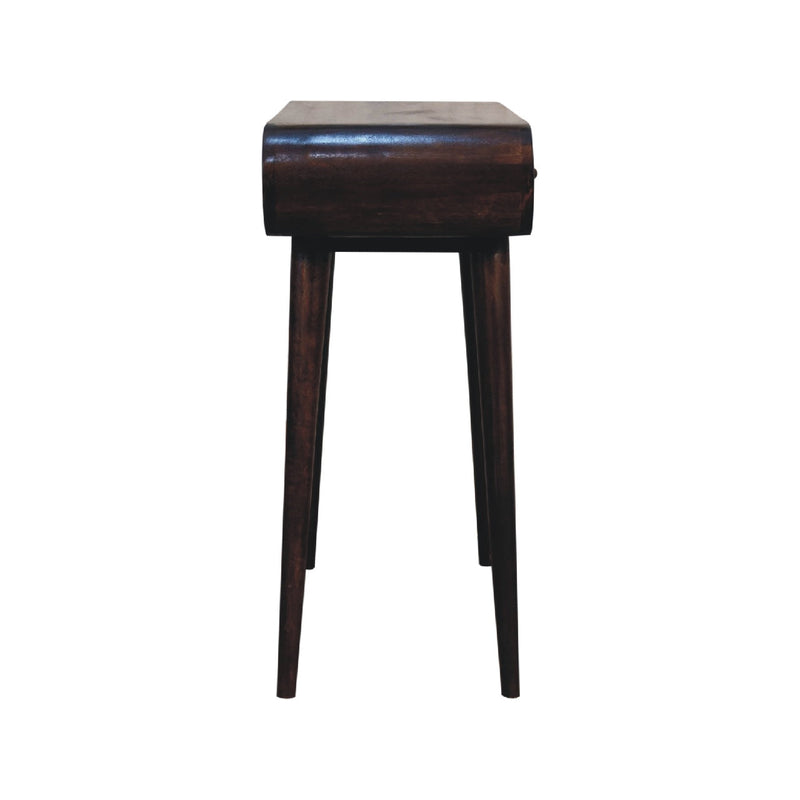 Light Walnut Curved Edge Console Table Artisan