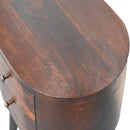 Light Walnut Rounded nightstand Table Artisan