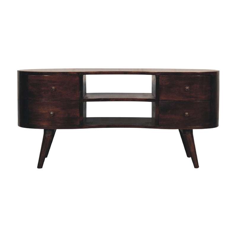 Light Walnut Wave Entertainment Unit Artisan