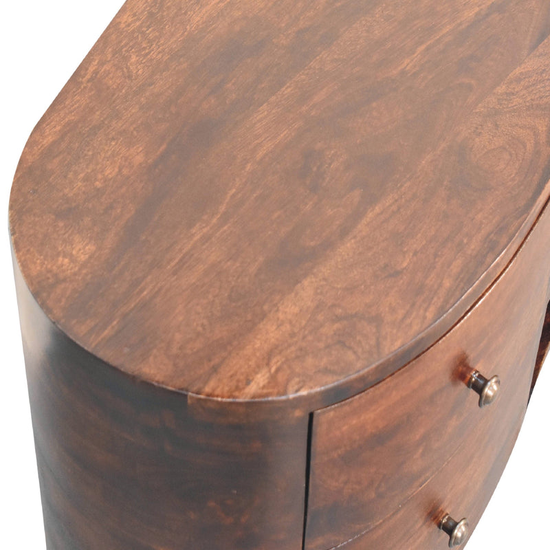 Light Walnut Wave Entertainment Unit Artisan