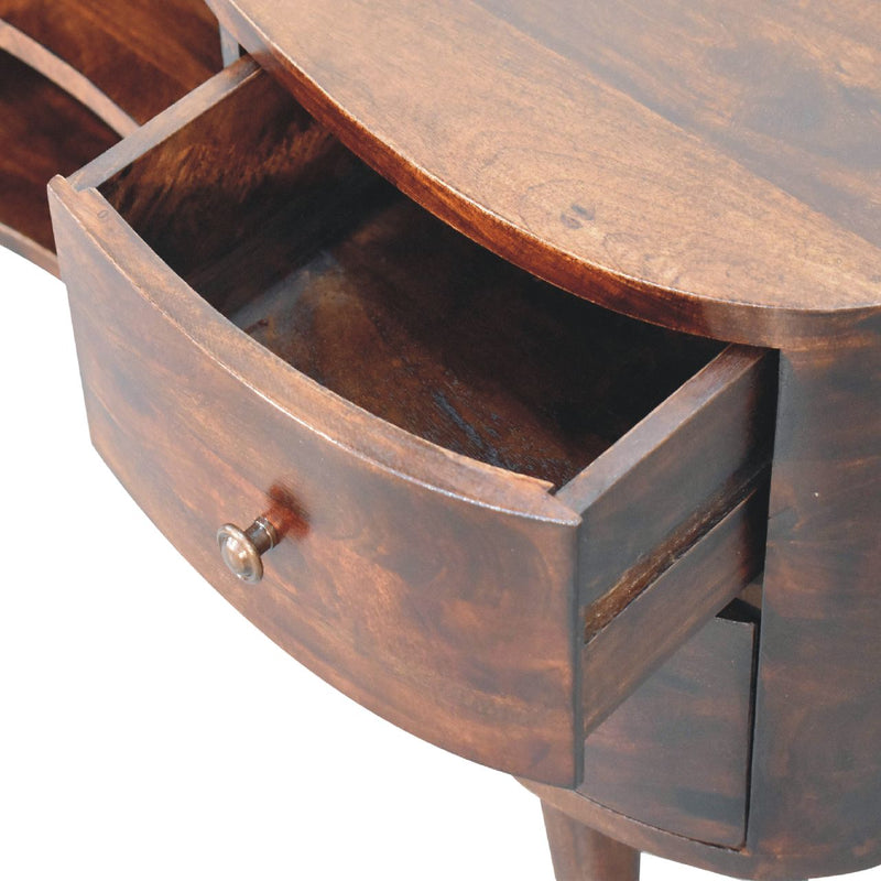 Light Walnut Wave Entertainment Unit Artisan