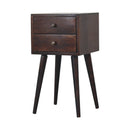 Mini 2 Drawer Light Walnut Nightstand Artisan