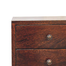 Mini 2 Drawer Light Walnut Nightstand Artisan